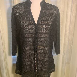 Alfani Black Lace Women's Blouse